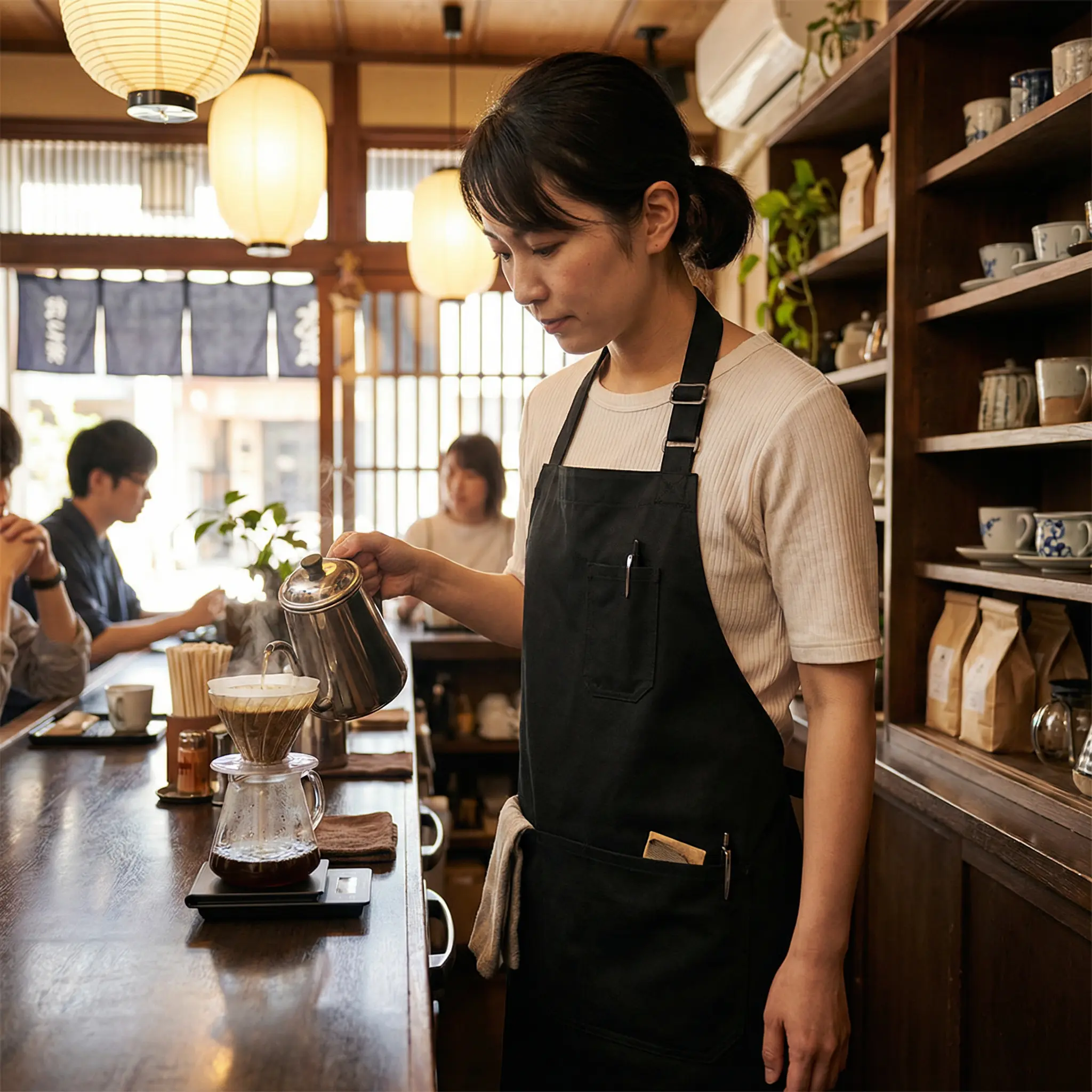 カフェ ユニフォーム, バリスタ, 撥水エプロン