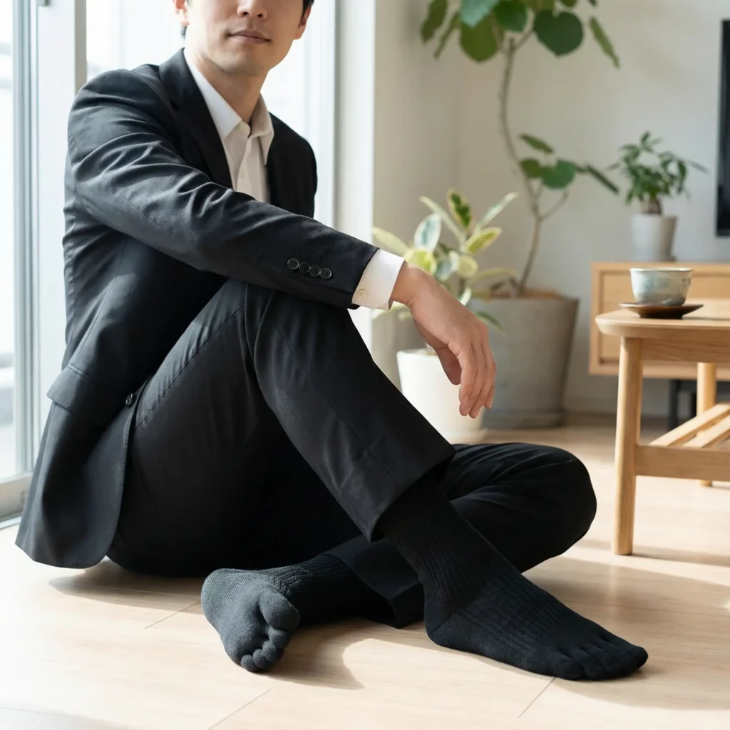 日本人ビジネスマン, 東京アパート, 黒ソックス